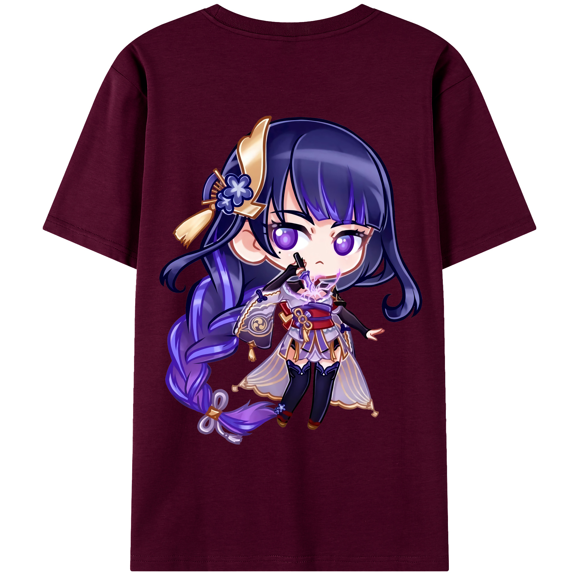 げんし神 雷電将軍 らいでんしょうぐん genshin Raiden Shogun レディース半袖Tシャツ(バックプリント)